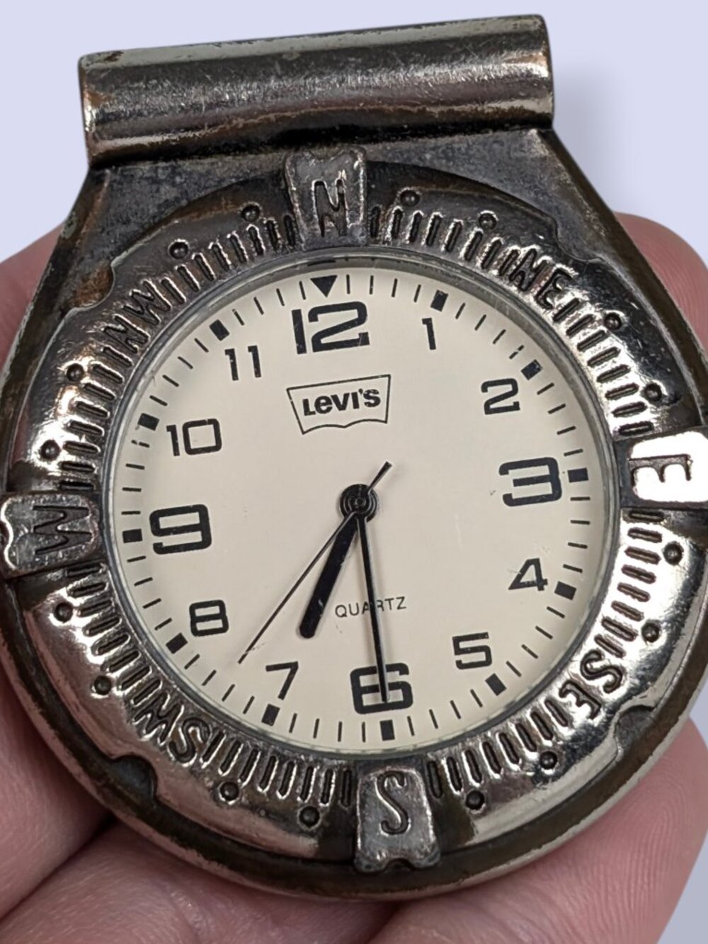 Levi's Silver Tone Pocket Watch (Functional, New Battery)